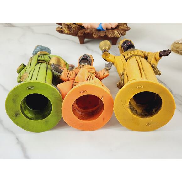 Nativity Joseph Mary Jesus Three Kings Shepherd Animal Angel Made in Italy x14 - Picture 12 of 16